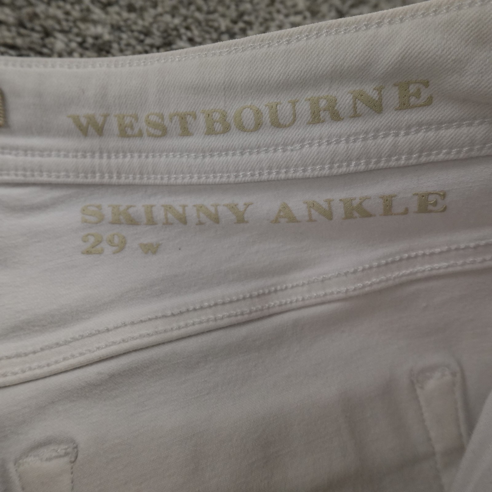 Burberry Brit Jeans Womens 29 White Denim Low Rise Westbourne Skinny Stretch thumbnail 7