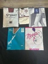 5 Pairs VTG Panty Hose/Tights Various Brands, Colors, Sizes