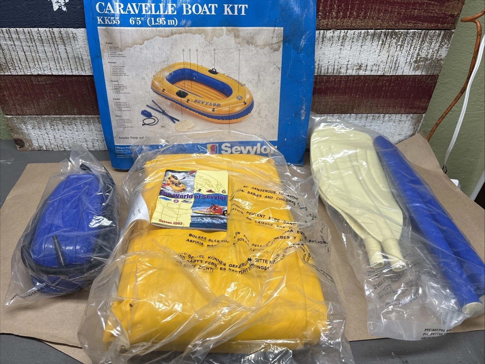sevylor inflatable 6&rsquo;5&rdquo; boat 2 Person W/ Paddle & Pump N