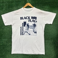 Black Flag Nervous Breakdown Punk Rock Band T-Shirt Size Large