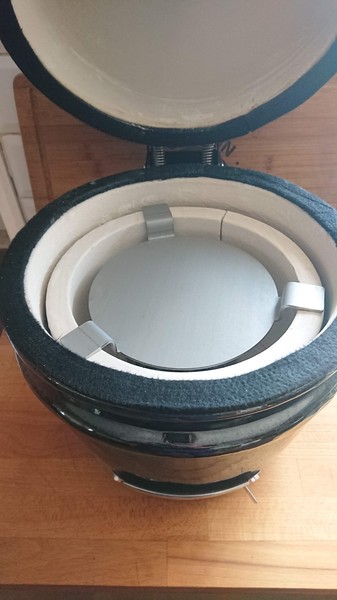 Deflector de calor Lidl 2026 Mini Kamado acero inoxidable 3 mm de grosor bajo y lento