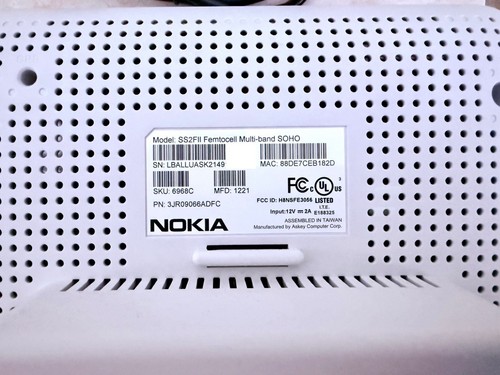 AT&T 4G LTE Cell Booster Nokia SS2FII Femtocell Microcellule Multi-bande SOHO - Photo 3 sur 3