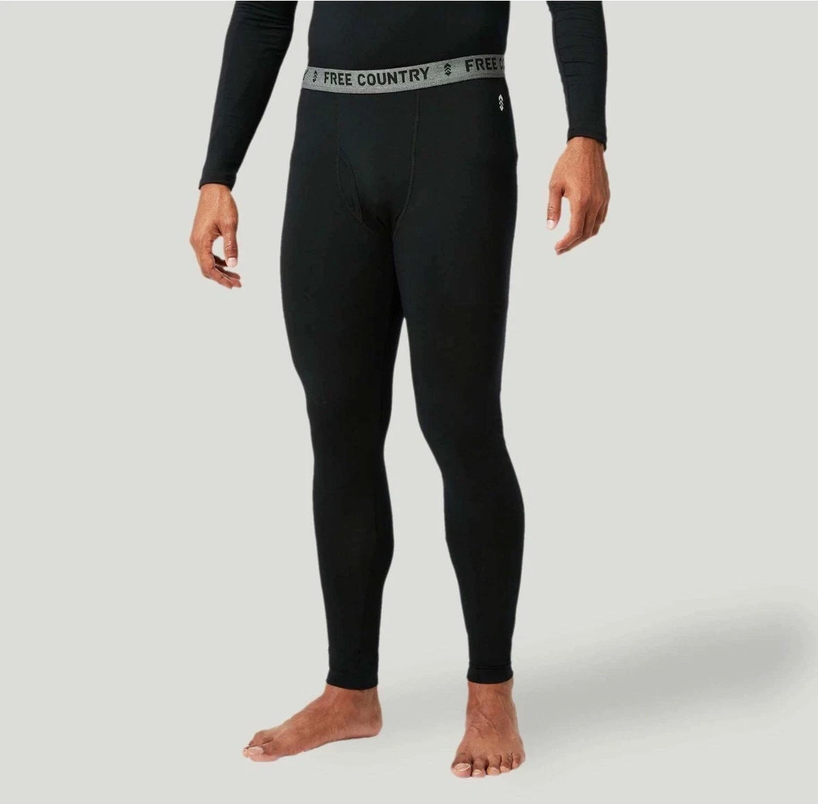 Free Country Men's Microtech Heat Cocarber Base Layer Pant Pack of 2