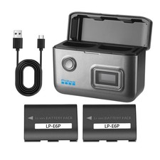 2400mAh LP-E6P Battery Charger for Canon EOS R5 Mark II R5 R6 R7 R EOS 5DS R