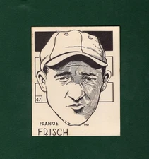 #47 FRANKIE FRISCH, Cardinals & Giants ~  1968-1969 scarce SCFC art card B