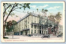 1921 Saratoga Springs New York NY Vintage Postcard The Worden Building Posted