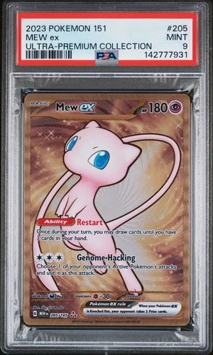 PSA 9 MEW EX 205/165 METAL 151 ULTRA PREMIUM COLLECTION POKEMON 😍
