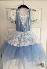 Revolution LC Light Blue And White Ballet Costume With Bun Wrap
