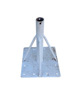 Vtg Heavy Duty Metal Freestanding Portable Post Base Stand Stanchion