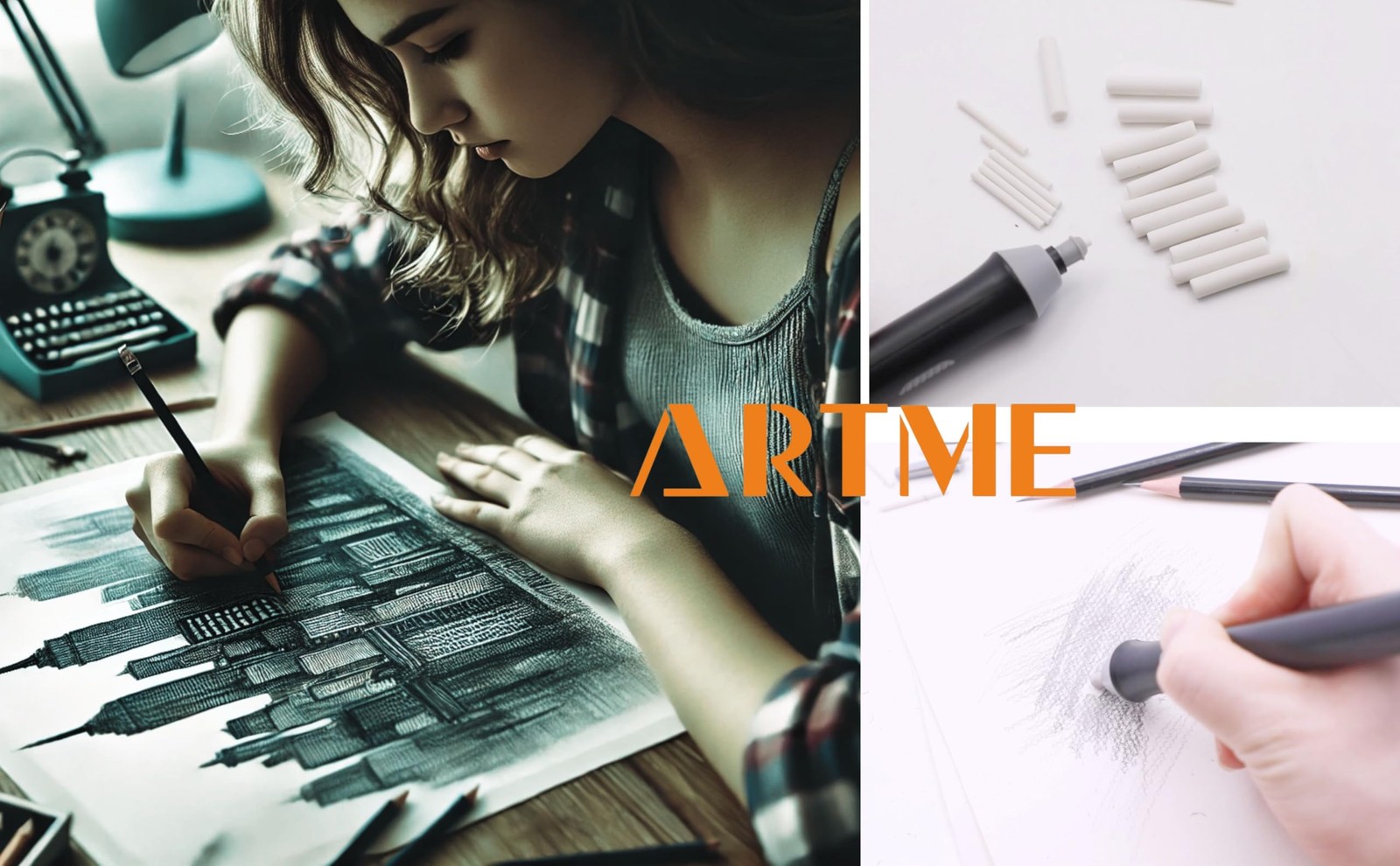 ARTME Electric Eraser/Automatic Rubber - 22pcs Refills Included (0.1 inch and...