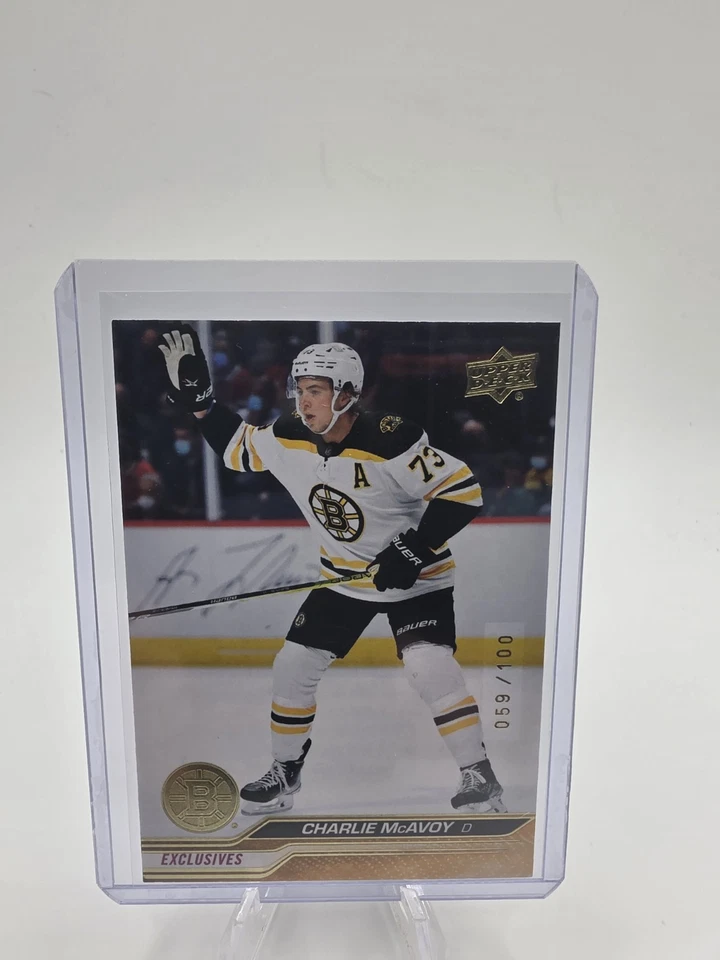 2023-24 Upper Deck Series 1 Exclusives /100 Charlie McAvoy #14 - Image 2 of 4