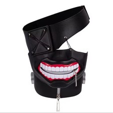 Tokyo Ghoul Ken Kaneki Cosplay Mask  Eyepatch Real Zipper Adult or Teen Premium
