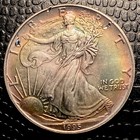 1995 American Silver Eagle $1 Details Coin Strong Eye Appeal Toned Original — photo 3