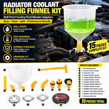 Radiator Coolant Filling Funnel Kit Spill Proof Cooling Fluid Bleeder Adapters Radiator Coolant Filling Funnel Kit Spill Proof Cooling Fluid Bleeder Adapters