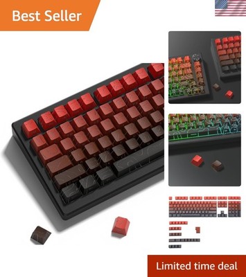 Ergonomic Cherry Profile Topographic Keycaps with Shine-Through Effect - 98 Keys