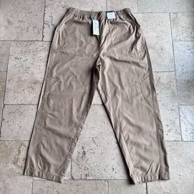 Marks and Spencer Hose hoher Gummibund Karottenbein Größe 16 Lang Baumwolle