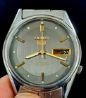 Vintage Of Seiko 5 Automatic Men Watch 21 Jewels Men Watch Day Date Japan Made