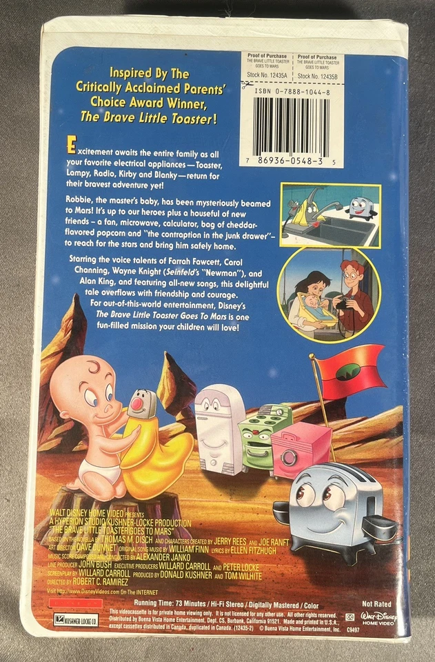 Disney - The Brave Little Toaster Goes to Mars (VHS w Inserts 1998)Free Shipping - Image 3 of 4