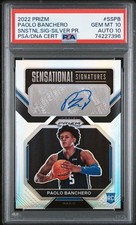 2022 PANINI PRIZM SENSATIONAL SIGNATURES #SSPB PAOLO BANCHERO RC PSA 10 AUTO 10