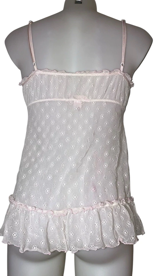 Vestido sin Mangas De Colección Victoria’s Secret Talla L Para Mujer Rosa Babydoll Coqueta Hada Kawaii Foto 2 de 4
