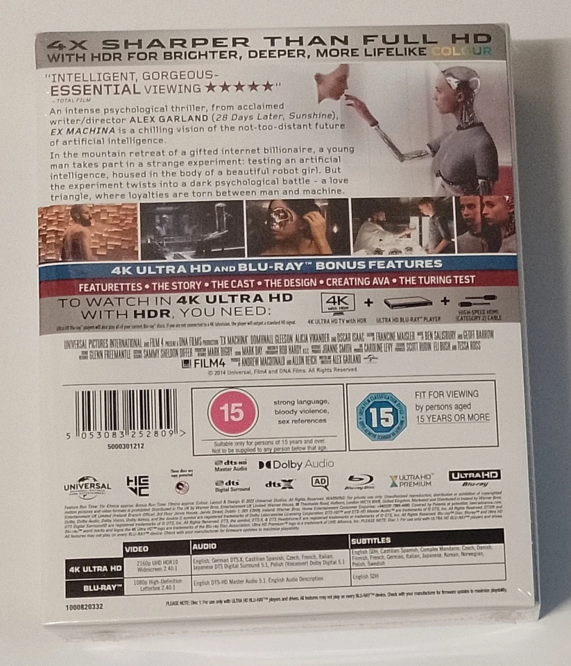 Ex Machina (4K Ultra HD) Limited Special Edition Steelbook - Image 2 of 3