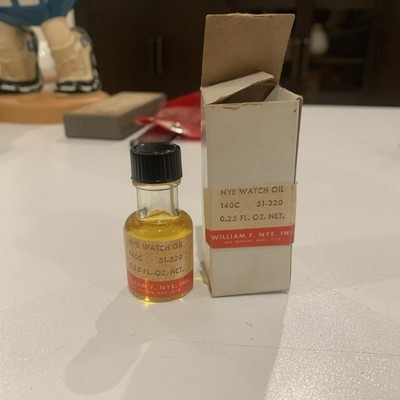 William F NYE Inc Superior Watch Oil Bottle Mass, USA Vintage Antique full 
