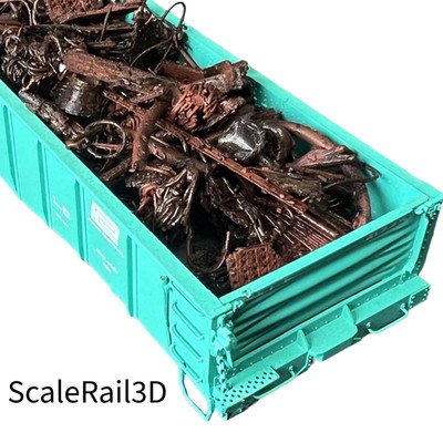 HO Scale Scrap Metal Car Load Very Realistic Detail - Fills 4 Gondolas