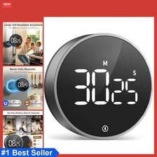 Digital Magnetic Kitchen Timer LED Display Countdown Stopwatch Twist Control