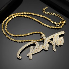 Custom Iced Out Name Necklace - Personalized Diamond Hip Hop Pendant