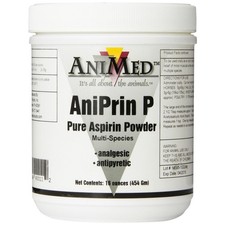 AniMed AniPrin P 16 oz Pure Aspirin Powder for Horses Analgesic  Antipyretic