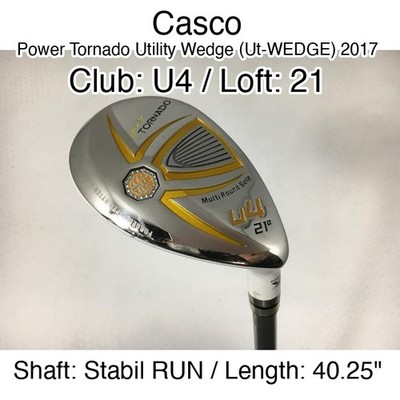 Casco Power Tornado Utility Wedge (Ut-WEDGE) 2017 U4 Hybridー 21 40.25'' Stabil RU