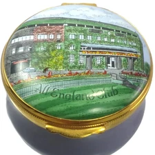 RARE Ltd Ed Crummles Enamel Box ALL ENGLAND CLUB The Championships Wimbledon Ser