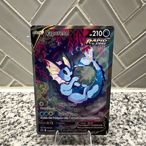 Vaporeon V Full Art SWSH181 Black Star Promo Rapid Strike Pokemon Card 2021 NM