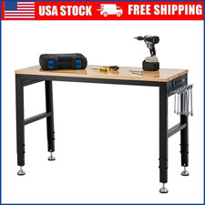 2000 lbs Capacity Height Adjustable Workbench 60"x20" for Home Office Workshop