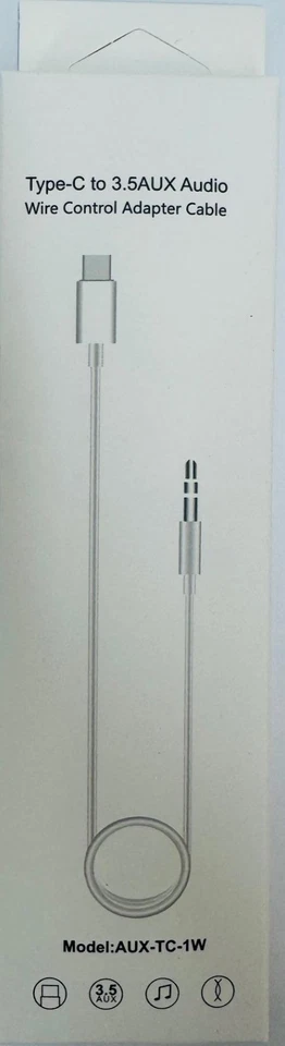 WholeSale Type-C To 3.5 mm AUX Car Audio Adapter Cable Box Pack - Image 2 of 3