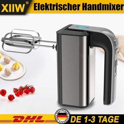   800W Edelstahl Elektrischer Handmixer Rührgerät Stabmixer Schneebesen 5 Stufen
