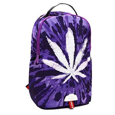 SPRAYGROUND Backpack Weed Tie Dye Backpack Purple Laptop NEW