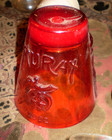 Red glass Shrine hat Ward L Duncan potentate 1982   5 inch — photo 3