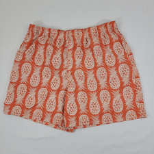 OP Mens SZ L 36-38" Swim Pants Trunks Orange Pineapple Tropics Beach Spring