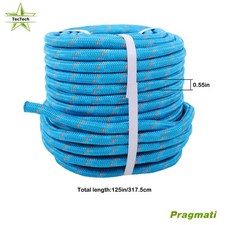 Double Braided Polyester Rope Breaking Strength Camping Hiking 0.55in  125ft