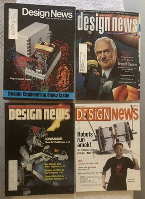 Lot of 4: DESIGN NEWS Magazine, 1976-2001