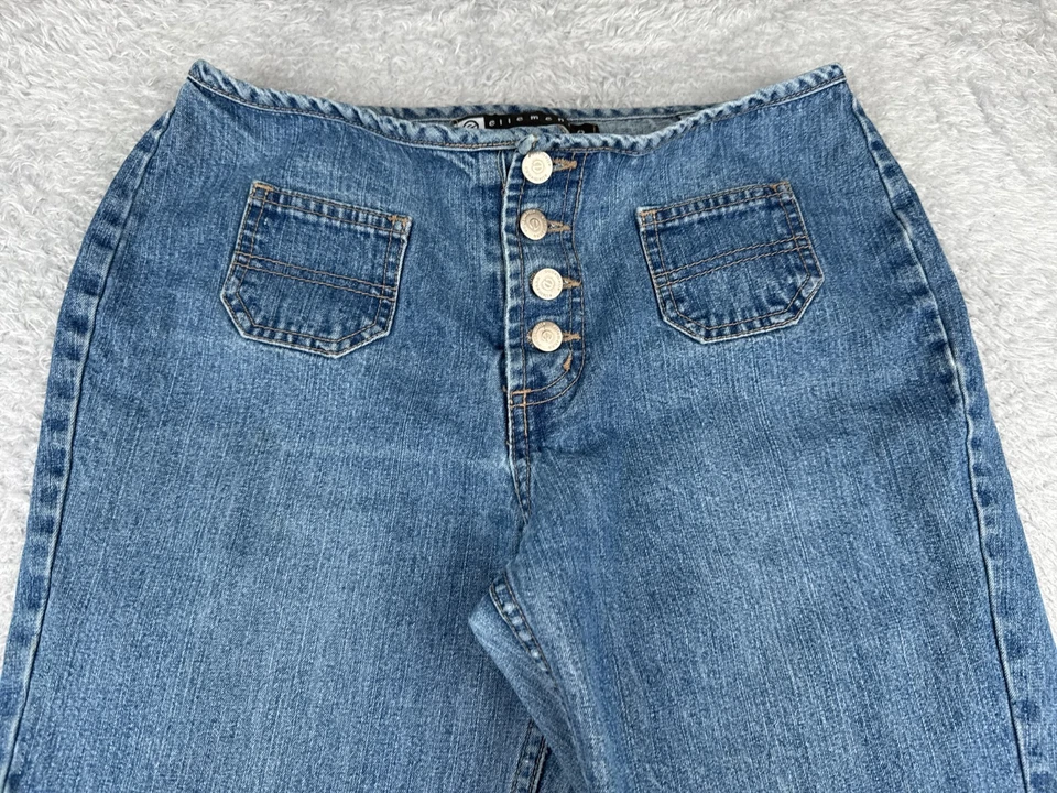 Jeans Ellemenno Juniors 9 Azul Denim Bootcut Botón Mosca tiro medio Algodón 30x30 Foto 4 de 4