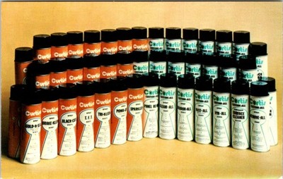 Advertising Postcard Curtis Industries Compound Spray Can Cleaners Lube c1960