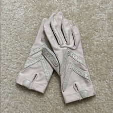 Vintage Elegant Cream Leather Gloves