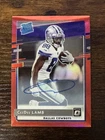 2020 Donruss Optic Auto Red CeeDee Lamb Rated Rookie RC Dallas Cowboys /50
