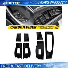Real Carbon Fiber Interior Cover Dash Trim Kit For Mazda 3 Axela 2020-2024 P Real Carbon Fiber Interior Cover Dash Trim Kit For Mazda 3 Axela 2020-2024 P