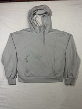 Old Navy Active Dynamic Fleece 1/2 Zip Hooded Light Gray Hoodie Womens M