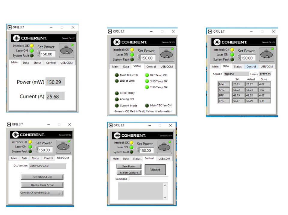 Sistema láser UV Coherent Genesis 355-150 CW 355nm 150mW completo funcionando Foto 3 de 4