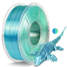 JAYO Dual-Color Blue & Green SILK PLA+ 1.1kg 1.75mm 3D Printer Filament Shiny