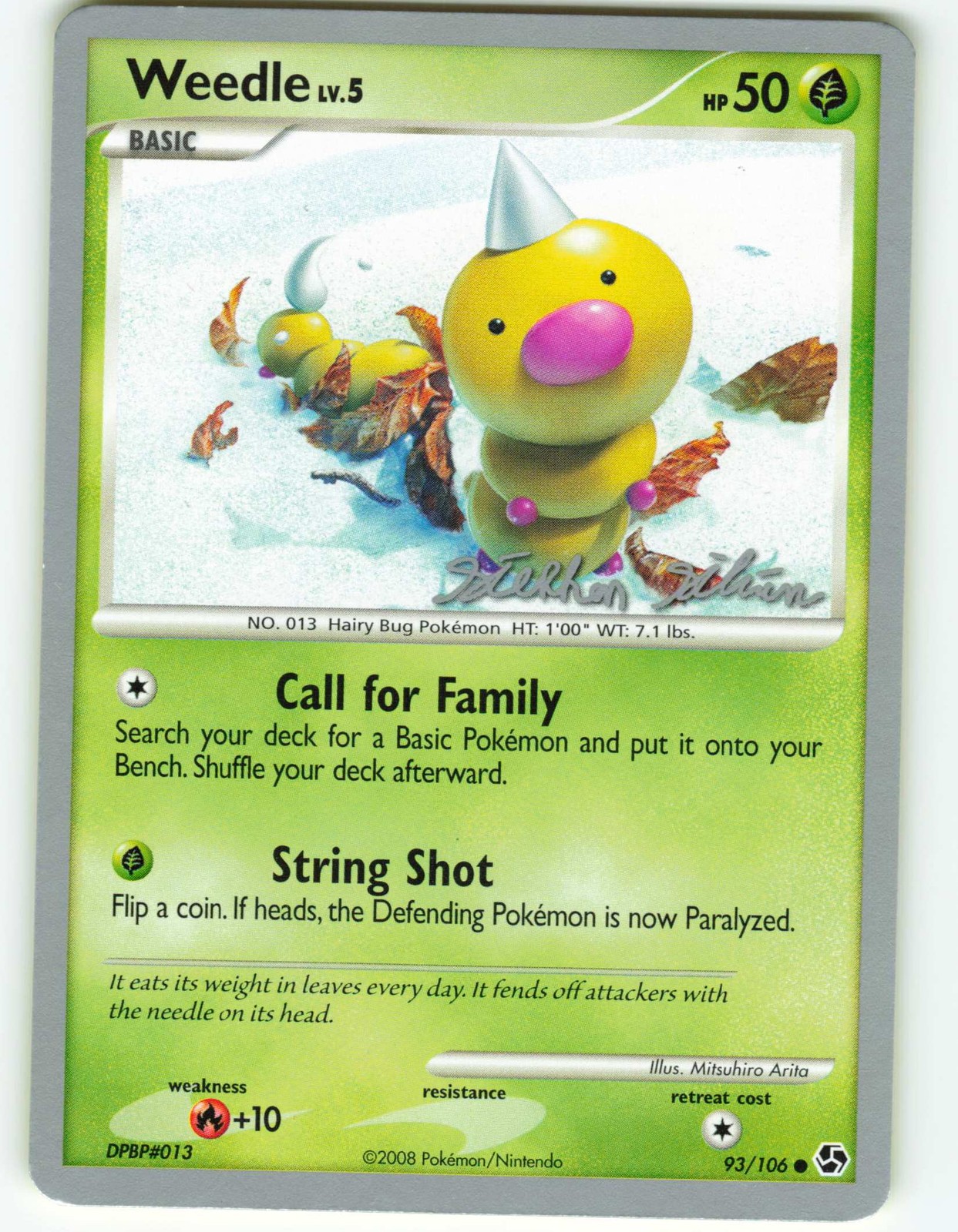 Weedle - World Championships 2009 - 93/106 Great Encounters - Pokémon TCG 